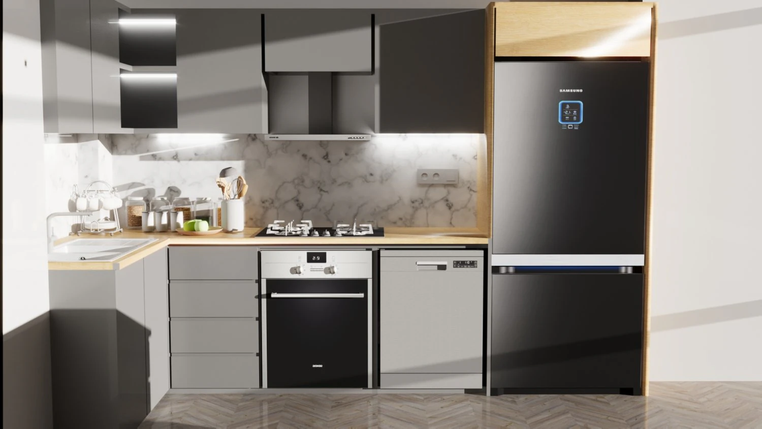 Kitchen 3D Model .c4d .max .obj .3ds .fbx .stl .blend