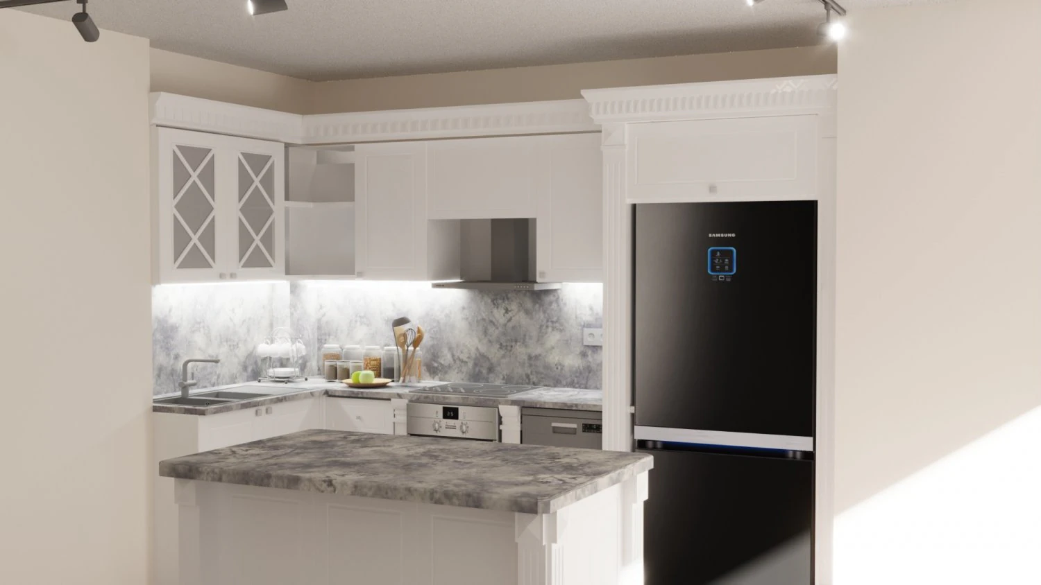 Kitchen 3D Model .c4d .max .obj .3ds .fbx .stl .blend 