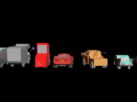Pixar Cars 3D Model