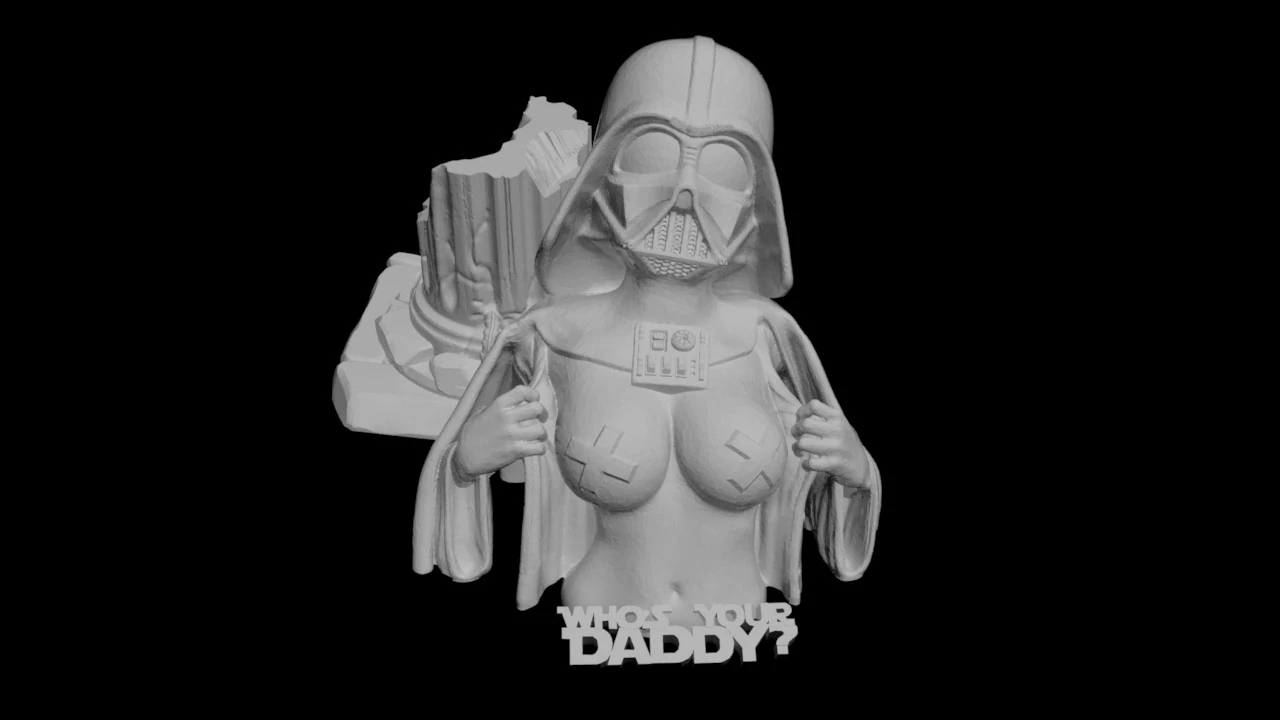 Darth Vader WHOS YOUR DADDY 3D Model .c4d .max .obj .3ds .fbx .stl .blend 