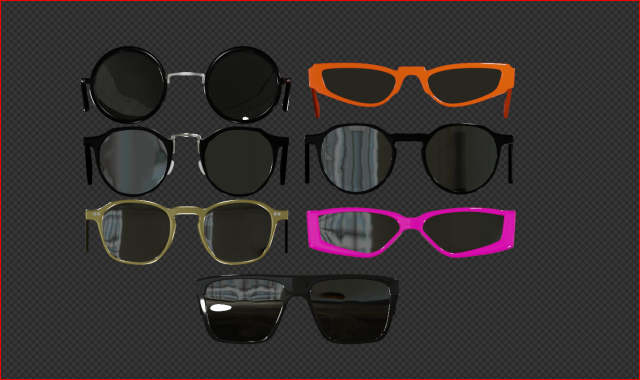 Sunglasses 3D Model .c4d .max .obj .3ds .fbx .stl .blend 