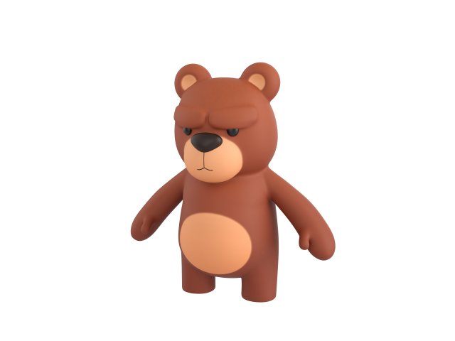 Character001 Bear 3D Model .c4d .max .obj .3ds .fbx .stl .blend 