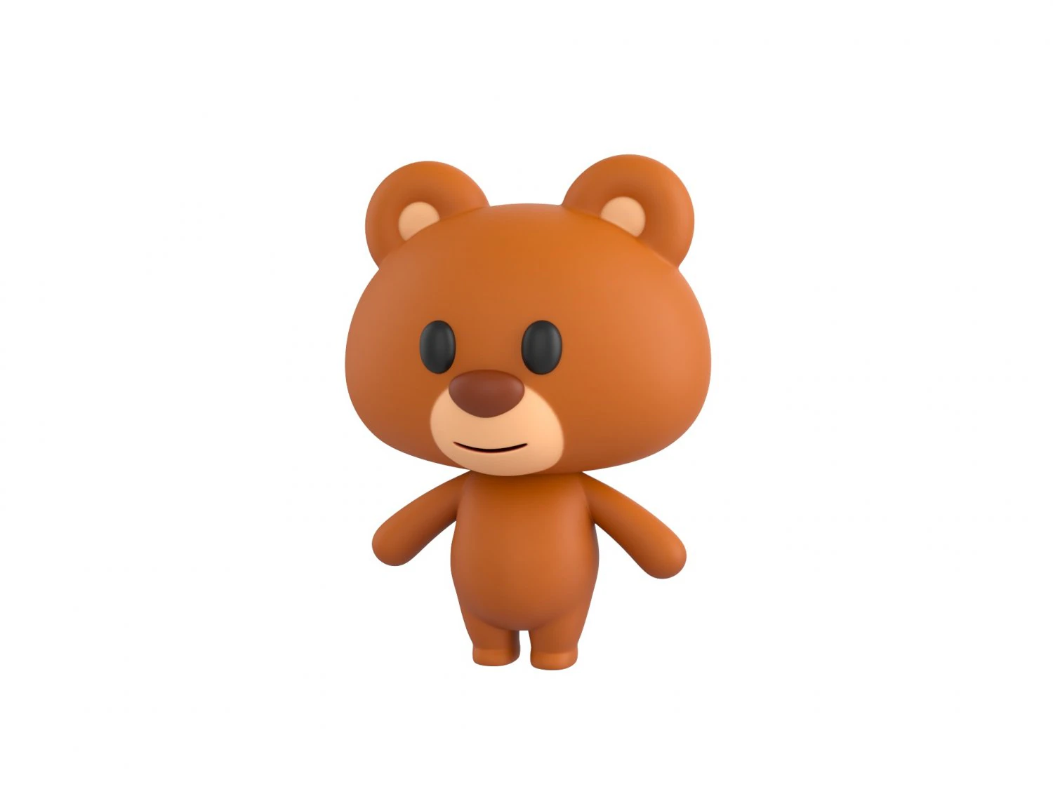 Character004 Bear 3D Model .c4d .max .obj .3ds .fbx .stl .blend 