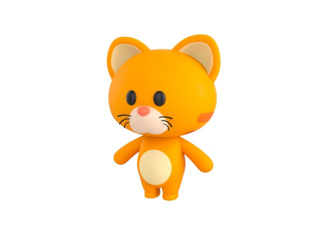 Character006 Cat Modello 3D .c4d .max .obj .3ds .fbx .stl .blend 