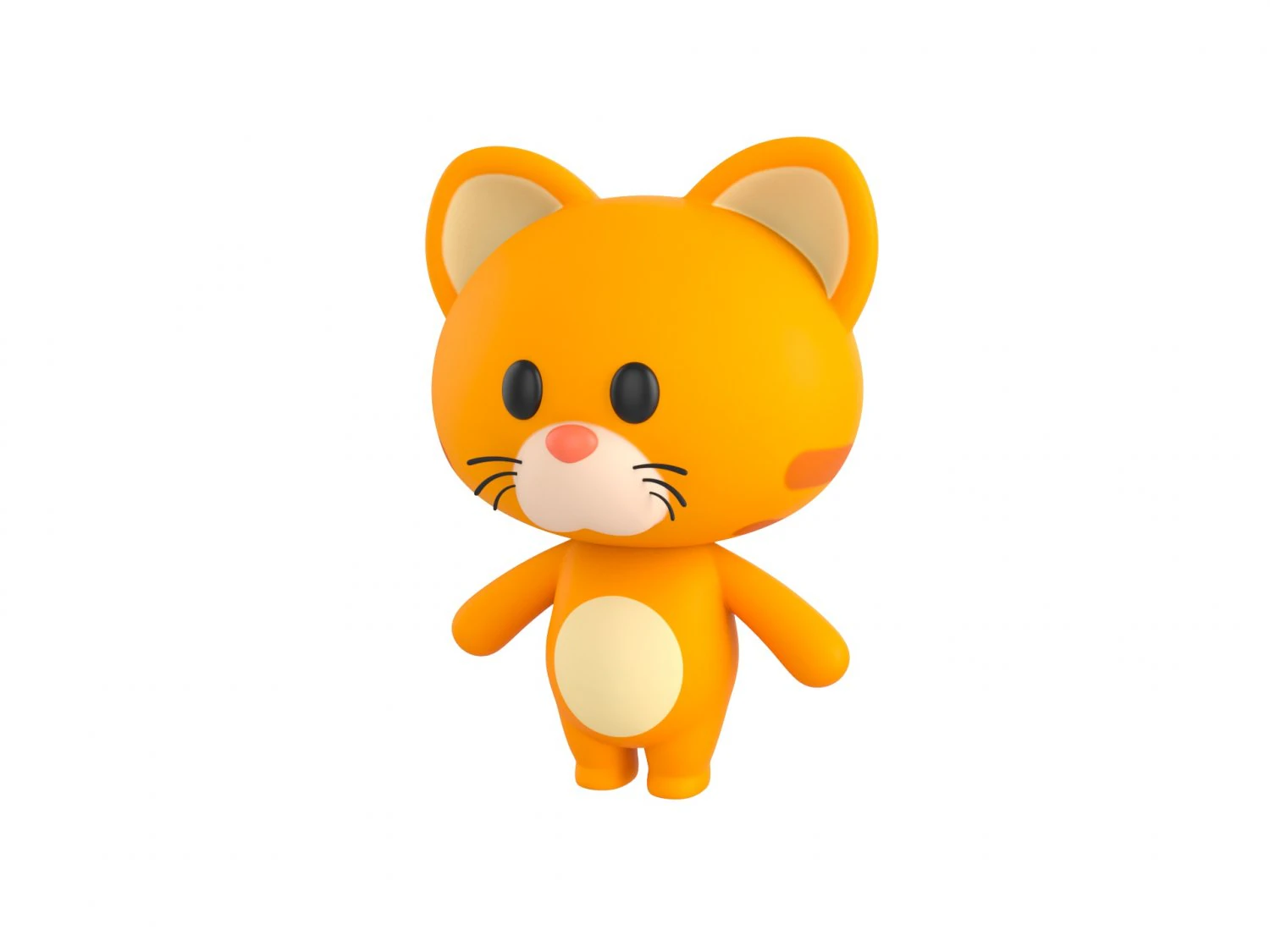 Character006 Cat 3D Model .c4d .max .obj .3ds .fbx .stl .blend 