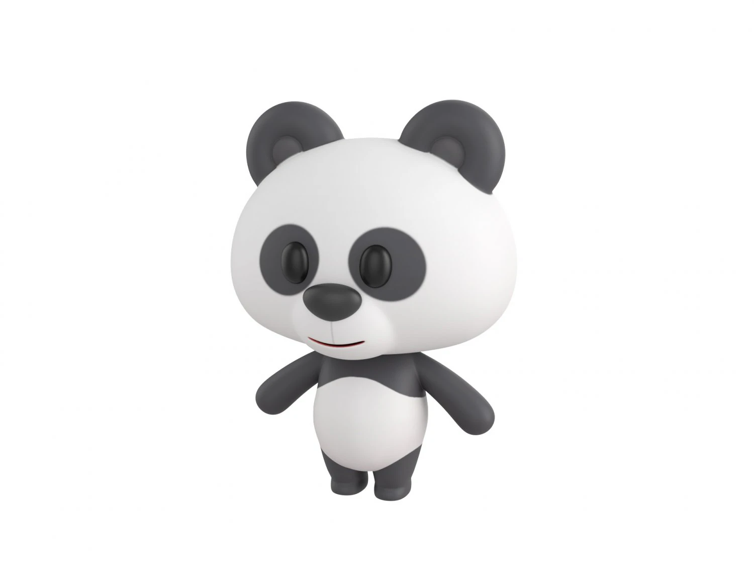 Character007 Panda 3D Model .c4d .max .obj .3ds .fbx .stl .blend 