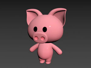 Character010 Pig 3D Model
