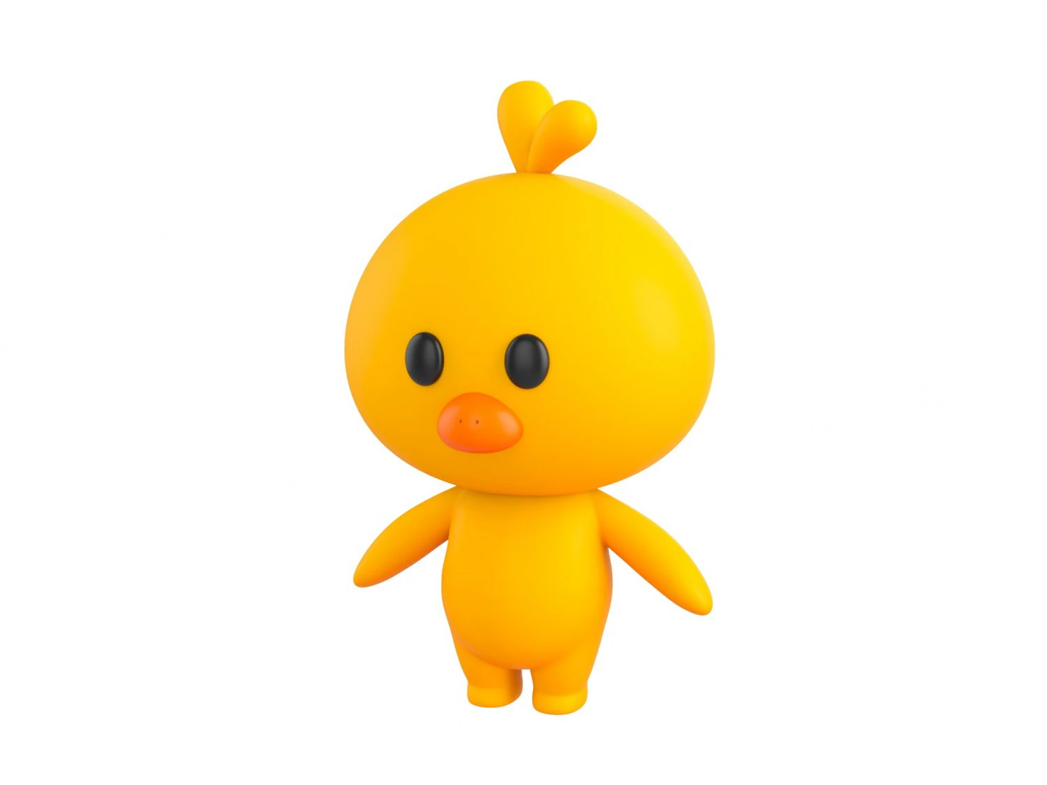 Character011 Chick 3D Model .c4d .max .obj .3ds .fbx .stl .blend 