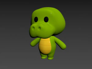 Character013 Crocodile 3D Model