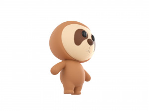 Character014 Sloth 3D Model