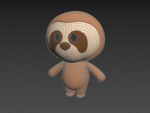 Character014 Sloth 3D Model