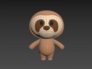 Character014 Sloth 3D Model
