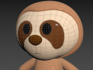 Character014 Sloth 3D Model