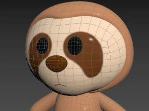 Character014 Sloth 3D Model