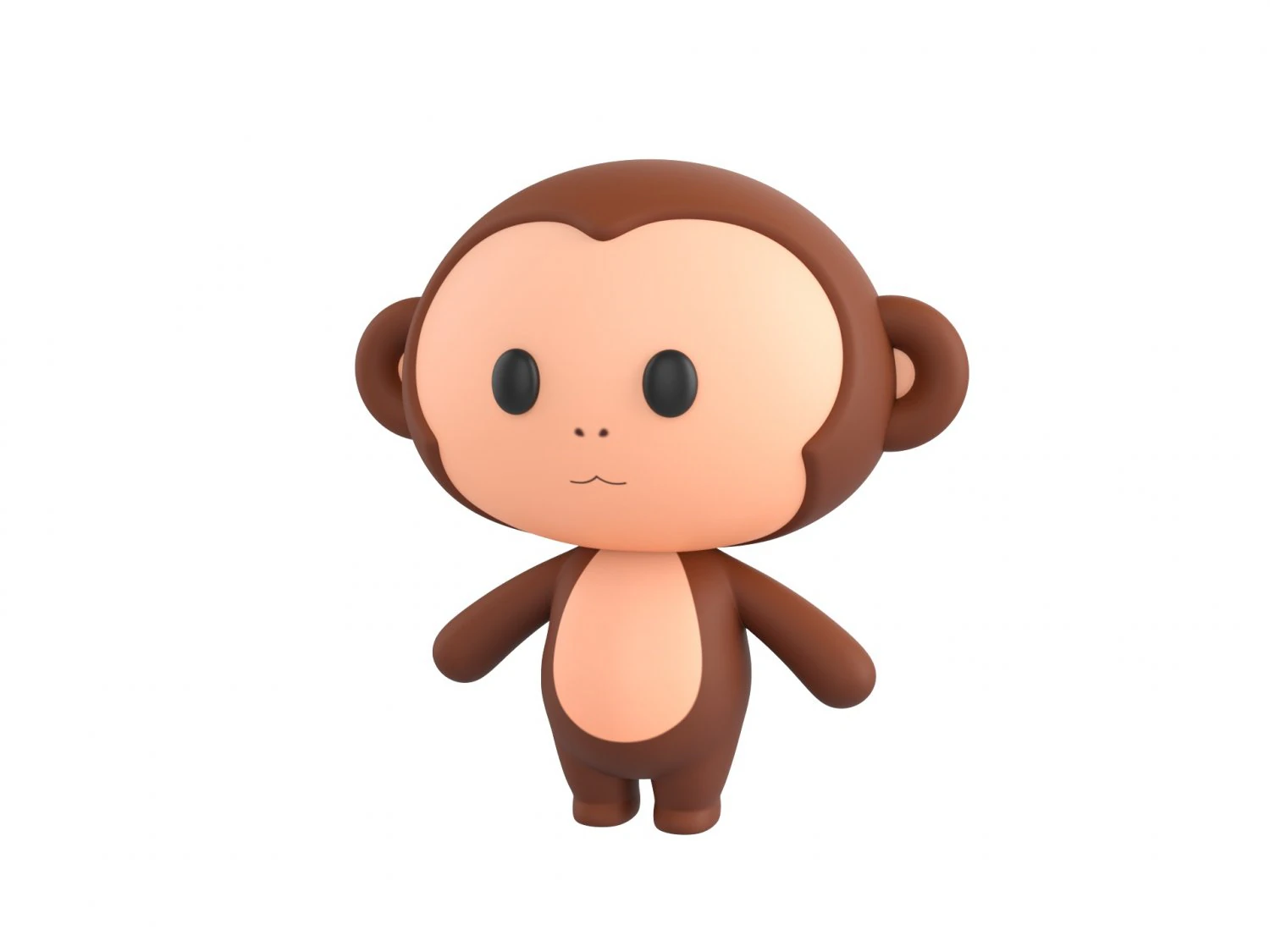 Character015 Monkey 3D Model .c4d .max .obj .3ds .fbx .stl .blend