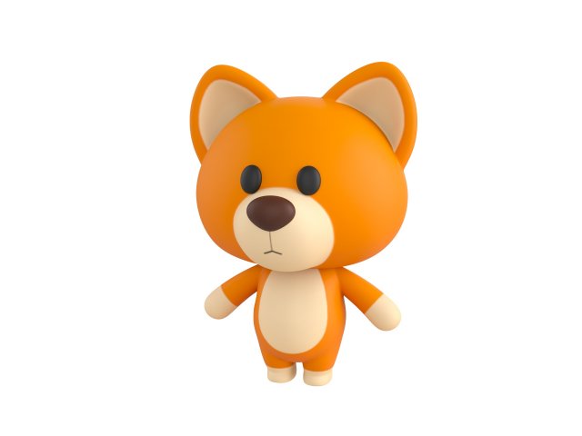 Character016 Dog 3D Model .c4d .max .obj .3ds .fbx .stl .blend 