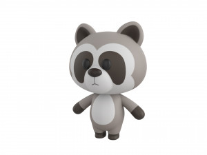 Character017 Raccoon 3D Модель
