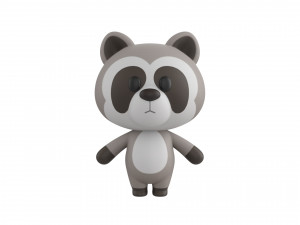 Character017 Raccoon 3D Model