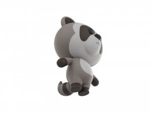 Character017 Raccoon 3D Model
