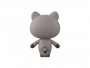 Character017 Raccoon 3D Model