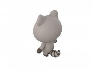 Character017 Raccoon 3D Model