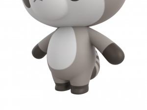 Character017 Raccoon 3D Model
