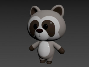 Character017 Raccoon 3D Model