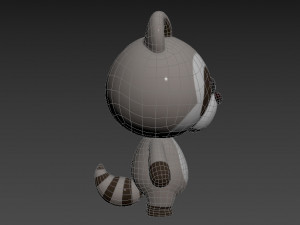 Character017 Raccoon 3D Model