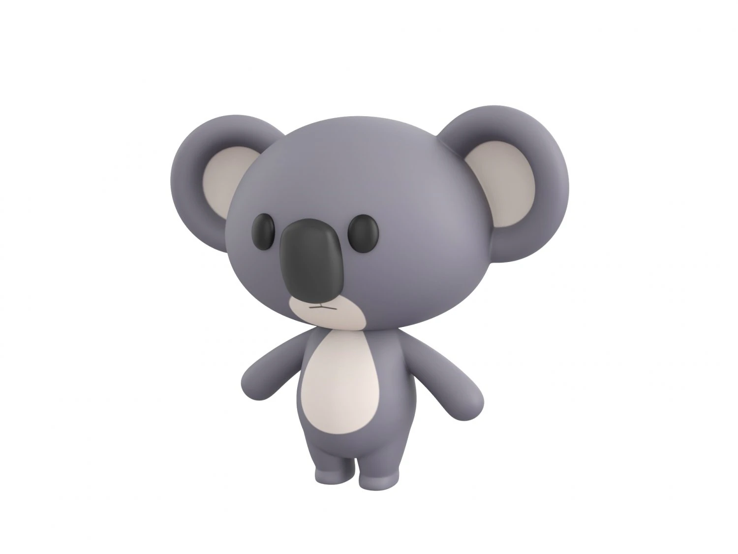 Character019 Koala 3D Model .c4d .max .obj .3ds .fbx .stl .blend 