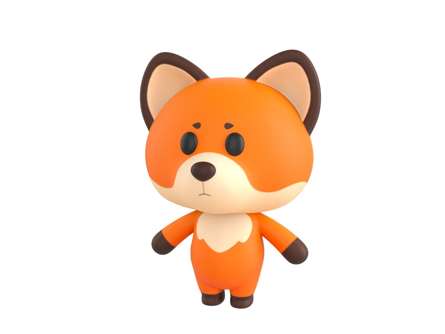 Character020 Fox 3D Model .c4d .max .obj .3ds .fbx .stl .blend 