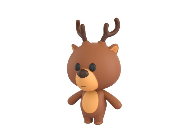Character024 Deer 3Dモデル .c4d .max .obj .3ds .fbx .stl .blend 