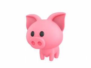 Character026 Pig 3Dモデル