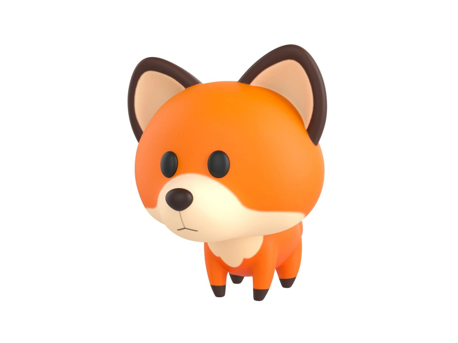 Character029 Fox 3D Model .c4d .max .obj .3ds .fbx .stl .blend 