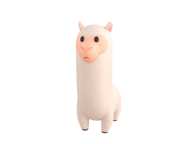 Character030 Alpaca 3D Модель .c4d .max .obj .3ds .fbx .stl .blend 