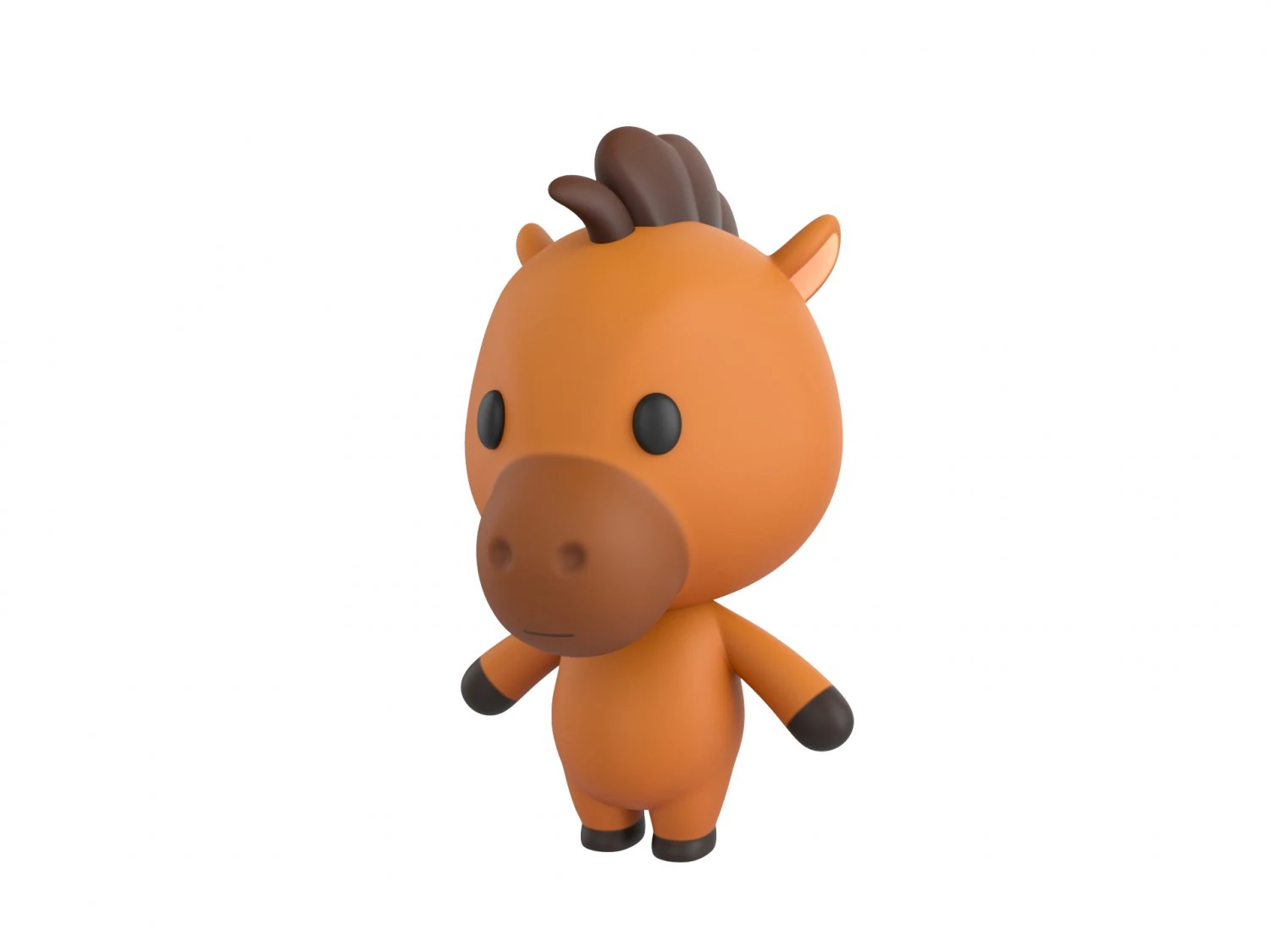 Character033 Horse 3D Model .c4d .max .obj .3ds .fbx .stl .blend 