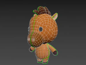 Character033 Horse 3D Model