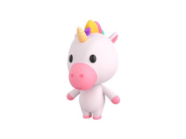 Character035 Unicorn Modelo 3D .c4d .max .obj .3ds .fbx .stl .blend 