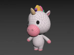 Character035 Unicorn 3D Model