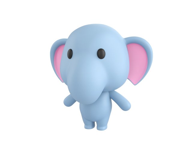 Character036 Elephant Modèle 3D .c4d .max .obj .3ds .fbx .stl .blend 