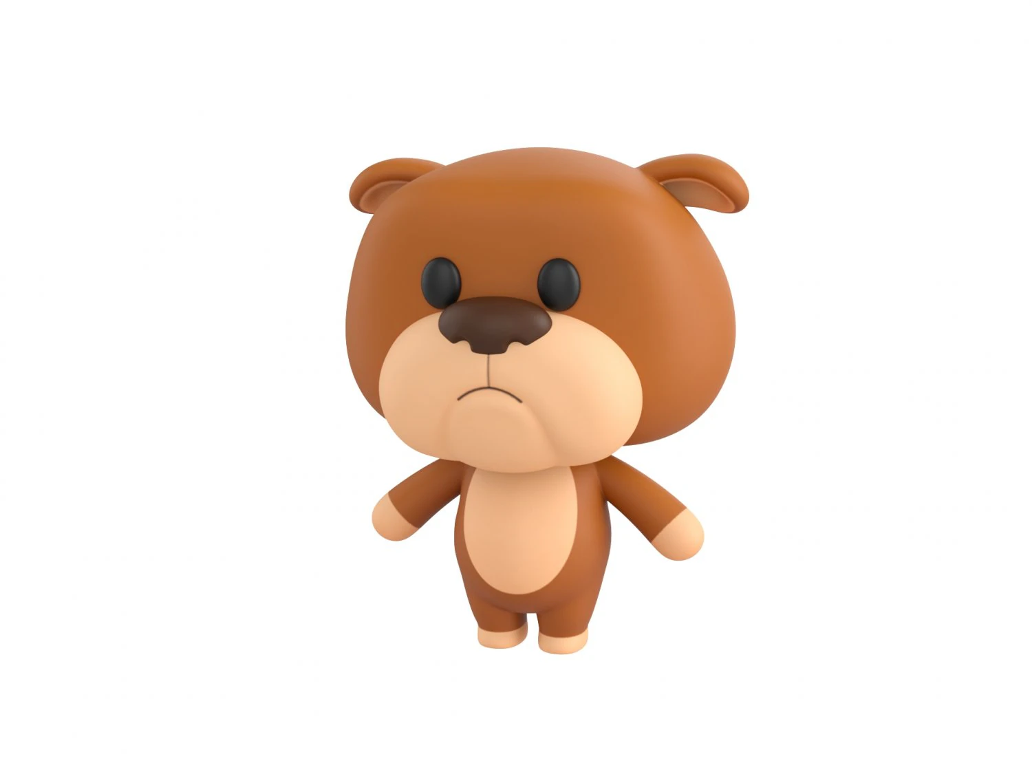 Character037 Bulldog 3D Model .c4d .max .obj .3ds .fbx .stl .blend 
