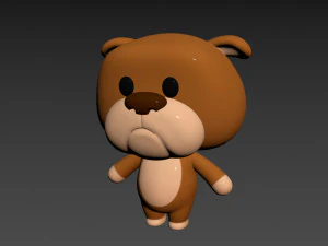 Character037 Bulldog 3D Model
