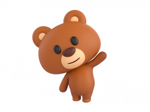 Character038 Rigged Bear 3D Model
