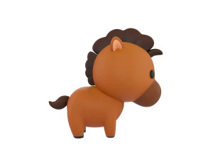 Character040 Horse 3D Model