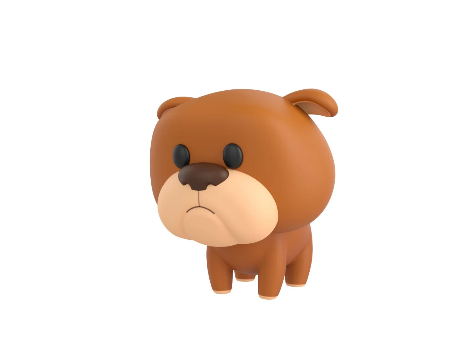 Character041 Bulldog 3D Model .c4d .max .obj .3ds .fbx .stl .blend 