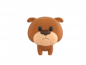 Character041 Bulldog 3D Model