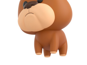 Character041 Bulldog 3D Model