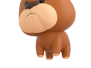 Character041 Bulldog 3D Model