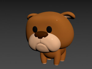 Character041 Bulldog 3D Model