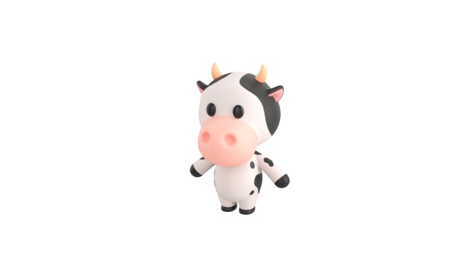 Character042 Cow Modello 3D .c4d .max .obj .3ds .fbx .stl .blend 