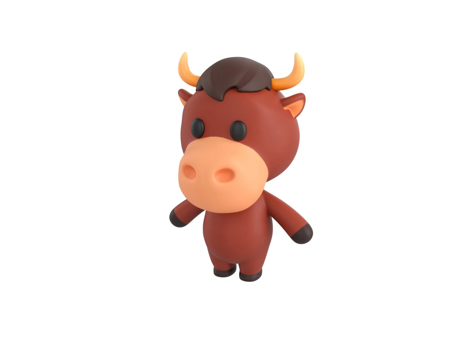 Character043 Bull 3D Model .c4d .max .obj .3ds .fbx .stl .blend 